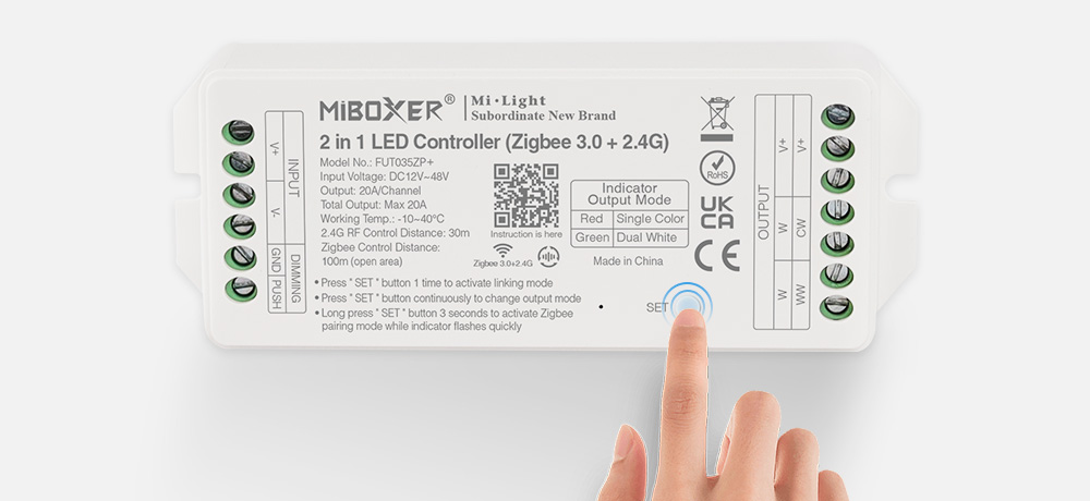 FUT035ZP+ 2 in 1 Zigbee 3.0 +2.4G LED Controller